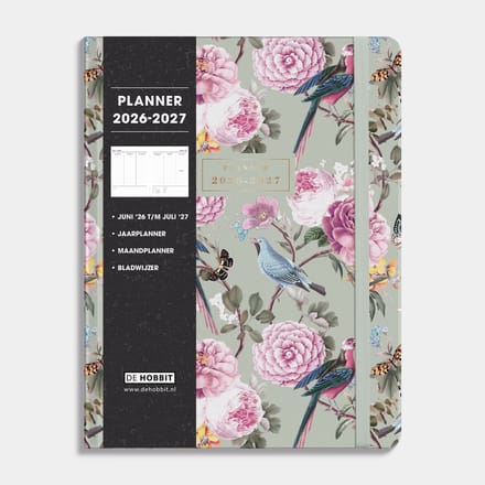 Hobbit - Weekplanner 2026-2027 - 1 week op 2 pagina's - Harde Kaft - ±A4 (26,5 x 20,4 cm) - Romantisch