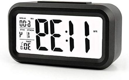 Digitale Wekker - Elektronische Klok - Wakker Worden - Groot Cijfer Display - Batterij Aangedreven - Zwart
