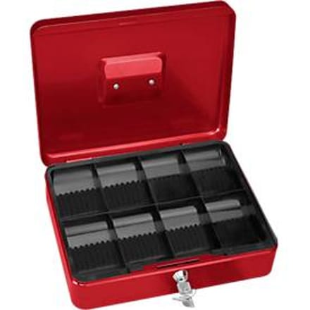 MAUL Geldkist - rood - staal - 1 stuk - 25 x 30 x 8.7 cm
