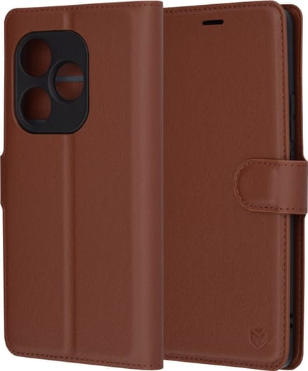 Hoesje geschikt voor Realme GT 6 - Techsuit Leather Folio Book Wallet Case - Bruin