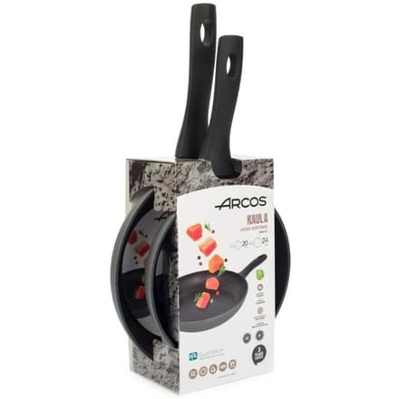 Ensemble de poêles - ARCOS - Kaula - Aluminium forgé - Anti-adhésif - Compatible tous feux