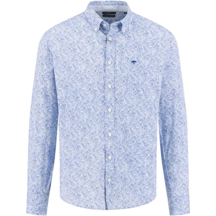 Fynch-Hatton Overhemd Supersoft Cotton Minimal Flower Pattern New Breeze / male