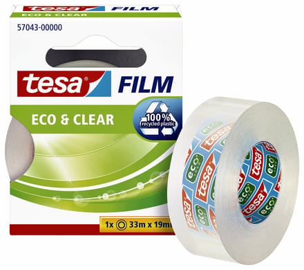 Plakband tesafilm® Eco & Clear 33mx19mm transparant | 10 stuks