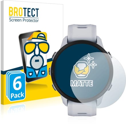 BROTECT - Screenprotector voor Garmin Forerunner 955 - Folie Beschermfolie matte 6 Stuks