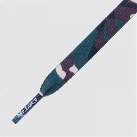 Veters Mr. Lacy Printies Camo groen 130cm lang 10mm breed