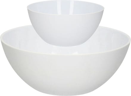 Plasticforte voedsel serveer schalen set - 8x stuks - kunststof - wit