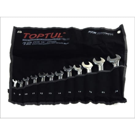 Combinatie sleutel set TOPTUL 12Stk 6 7 8 10 11 12 13 14 15 17 19 22mm