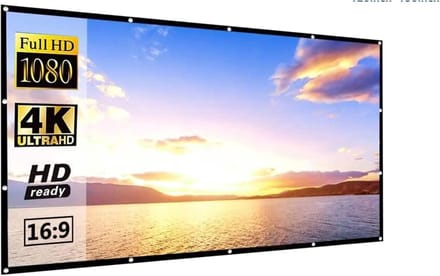 Projectiescherm - Beamerdoek HD - Thuisbioscoop Creëren - Opvouwbaar Polyester - 150 Inch - Grijs