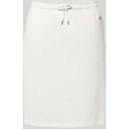 Knie-lange sweatrok met labelstitching