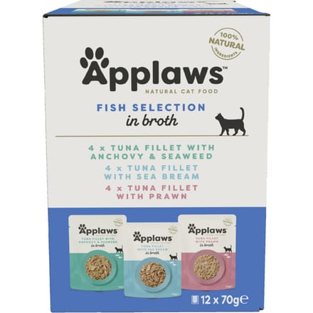 12x70g Vismix (3 soorten) Applaws natvoer voor katten
