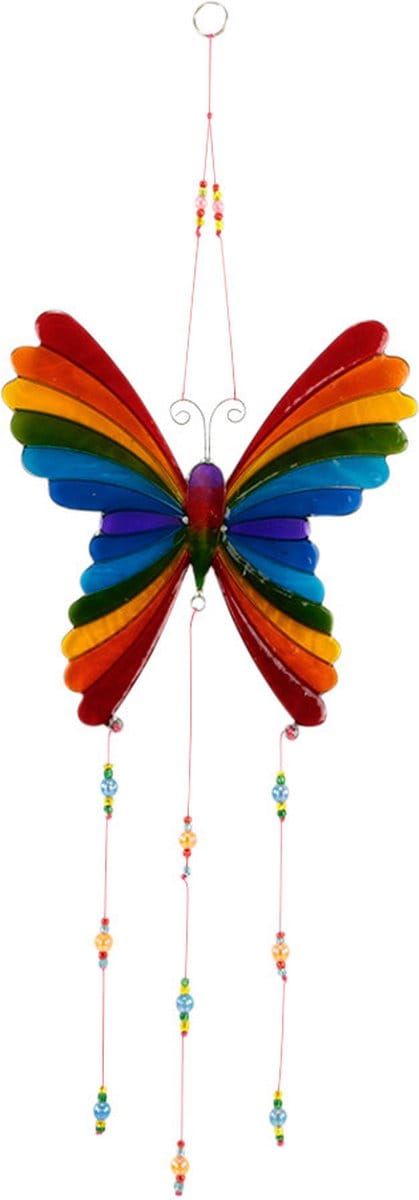 Mobiel resin vlinder regenboogkleuren
