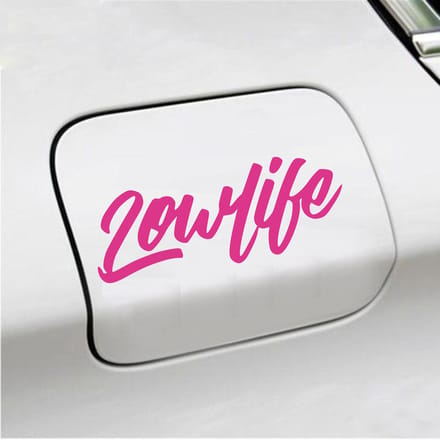 Bumpersticker - Lowlife - 6,4 X 16,8 - Roze