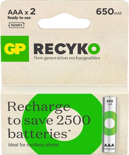Oplaadbare AAA Batterijen - Herbruikbare Penlite Accu - Apparaten Voeden - Lage Zelfontlading - 650mAh Capaciteit