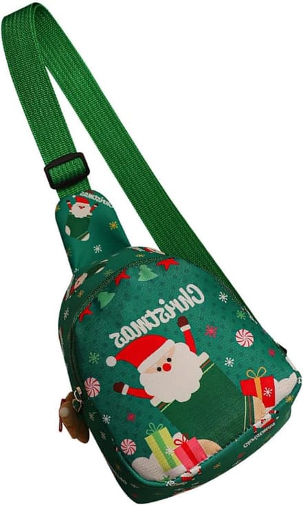 Cadeautas - Feestelijke tas - Kerstcadeaus geven - Waterdicht polyamide - 13 x 17 cm - Kerstprint