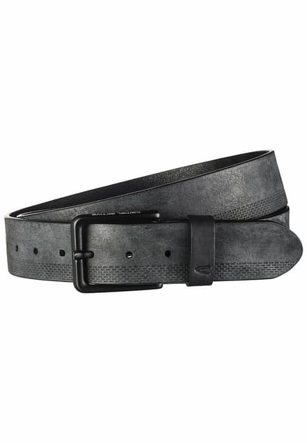 camel active Riem van nubuckleer - Maat menswear-4XL - Schwarz