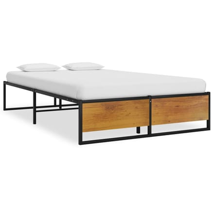 vidaXL - Bedframe - metaal - zwart - 120x200 - cm