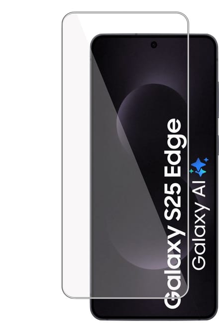 TechNow Screenprotector geschikt voor Samsung Galaxy S25 Edge Screenprotector - Gehard Glas - Rounded - Proteqt+