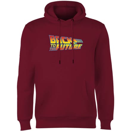 Back To The Future Classic Logo Hoodie - Burgundy - S