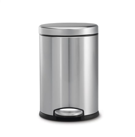 Simplehuman 4,5L ronde pedaalemmer, geborsteld staal