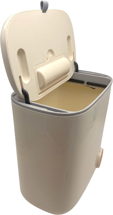 Purepeak GFT Afvalbakje met Deksel - Compostbakje Aanrecht - 9L - Beige
