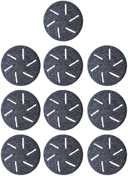 Voetvijl Navulpads - Schuurpapier Schijven - Verwijderen Dode Huid - 10 Stuks Set - Diameter 3.7cm