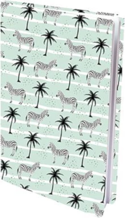 Dresz Rekbaar Kaft Zebra's Blanco A4 Mintgroen/zwart/wit