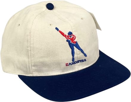 Zandstra Pet Wit/Marineblauw - Baseball Cap Schaatsen - Verstelbaar - Katoen
