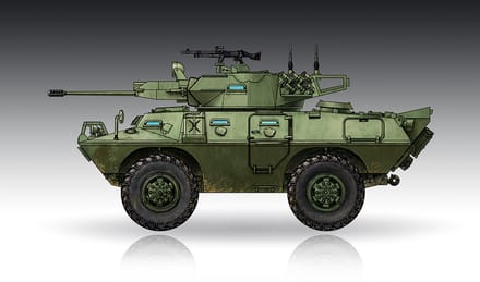 Trumpeter Modelbouwpakket Militaire voertuigen - 07441 V-150 Commando w/20mm cannon Plastic - 1:72 - Modelbouw