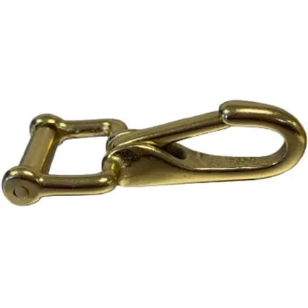 Horsesleutel van staal met messing coating HFI Spring Snap