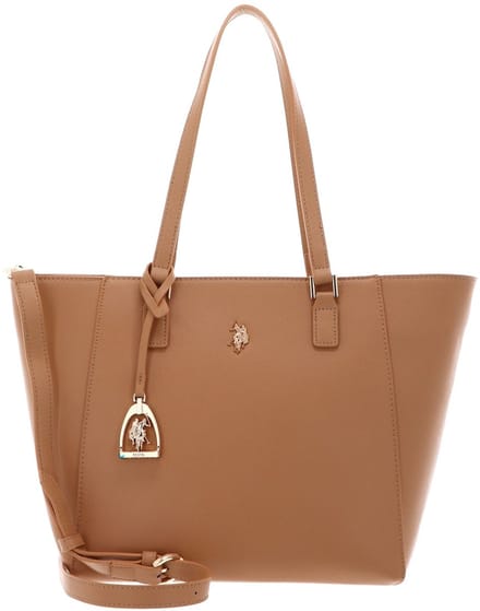 U.S. POLO ASSN. schoudertas Jones Shopping Bag Camel Lichtbruin