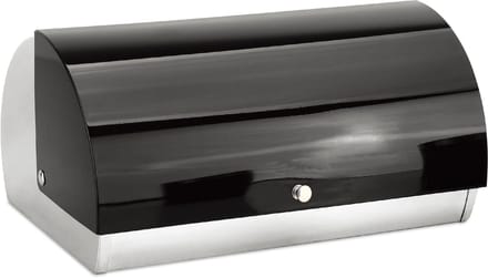Cheffinger Broodtrommel - Metallic Zwart - RVS - 38cm