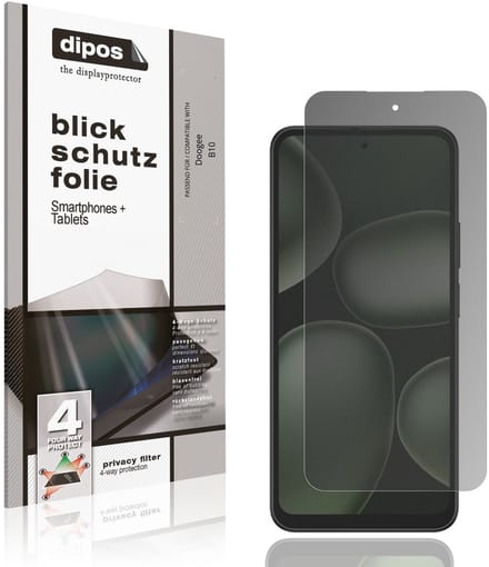 dipos – Matte Privacy Screenprotector geschikt voor Doogee B10 | Anti-Spy Beschermfolie