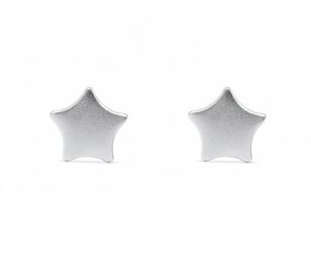 Zilveren oorknopjes ster 9mm