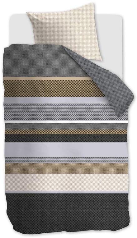 Beddinghouse Hylke dekbedovertrek - Eenpersoons - 140x200/220 cm - Grijs