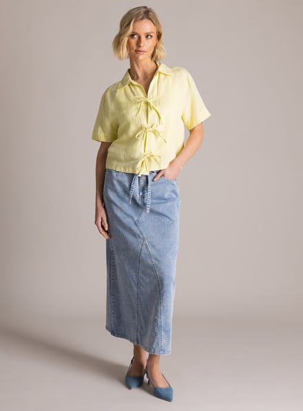 YEST Karinne Tops - Pastel Yellow - maat 42