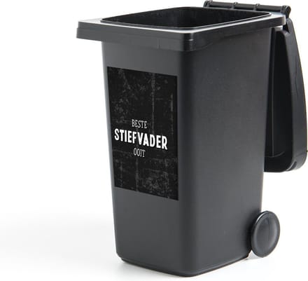 Container sticker Vaderdag kados - Quote - Stiefvader - Beste stiefvader ooit - Spreuken - 40x60 cm - Kliko sticker