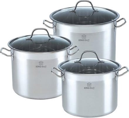 Kinghoff 4313 pannenset - rvs - alle warmtebronnen