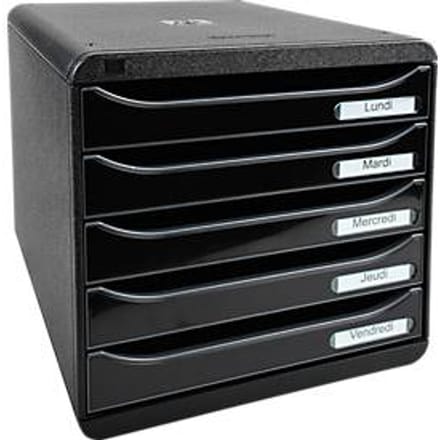 Exacompta Big Box Plus Iderama anijsgroen glanzend, 5 open laden A4/A4+/24x32, geruisloos, veiligheidsstop, stapelbaar
