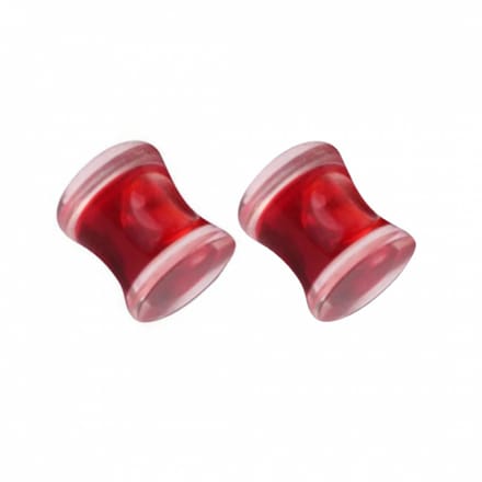 Tunnel- Piercing- rood-vloeistof- 8 mm- Charme Bijoux