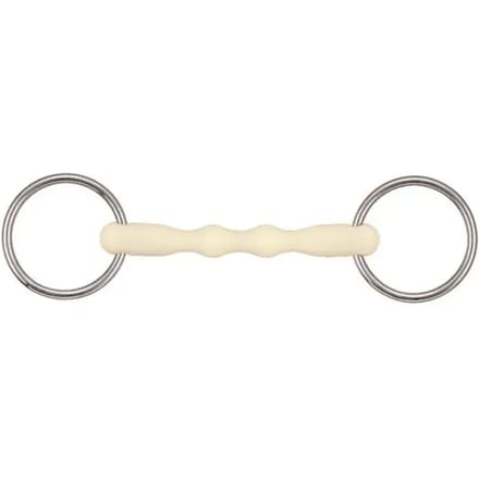 2-rings trensbit voor recht afneembaar paard Soyo Happy mouth "mullen"