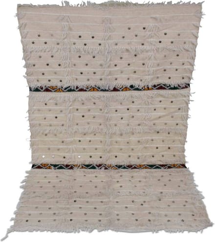 Safaary - Marokkaanse Handira bedsprei Deken Beige 155 x 95cm