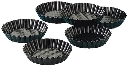 Set van 6 taartvormpjes 10 cm Zenker Black Metallic