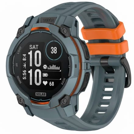 Siliconen bandje - geschikt voor Garmin Instinct 3 Amoled / Solar 45mm - gespsluiting - blauw