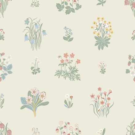Boråstapeter Vliesbehang 6951 - Österlen - Botanisch Beige - 53cm x 10.05m