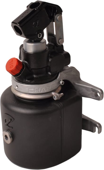 Handpomp - verzinkt - 2 liter reservoir voor kipper