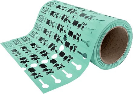 CombiCraft bagagelabels op rol mint groen - 500 stuks