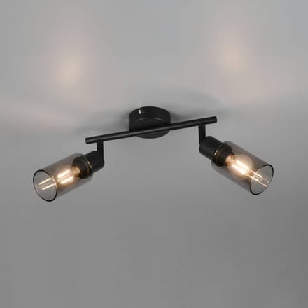 Reality Leuchten Spot Mars, lengte 48 cm, matzwart, 2-lamps, metaal E14