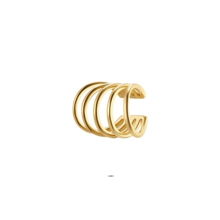 Twice As Nice Earcuff in zilver, meerdere ringen Goudkleurig