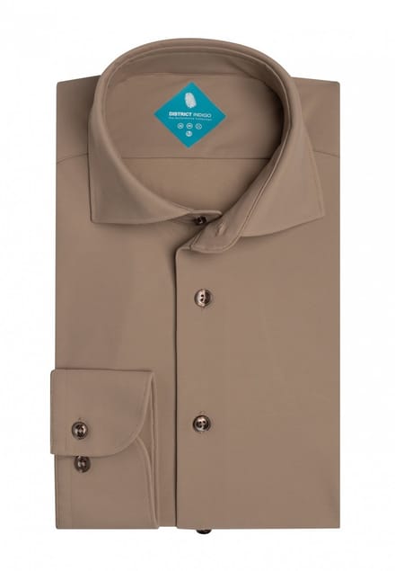 District Indigo Pique Performance Shirt Mid Brown (7.31.025.780 - 043)