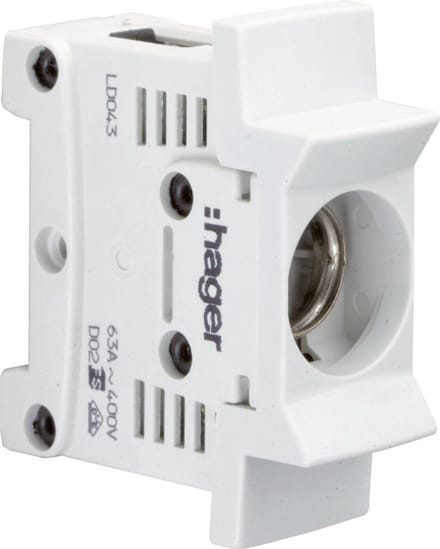 Hager LD043 Neozed zekeringhouder Afmeting zekering : D02 63 A 400 V 1 stuk(s)